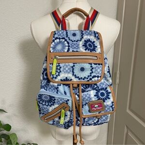 Lily Bloom Eco-Friendly Backpack – Blue Floral Print